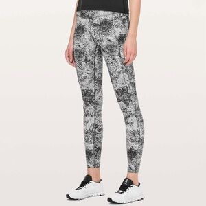 Lululemon | Fast & Free 7/8 Tight II *Nulux 25" Serigraph Starlight Black Multi